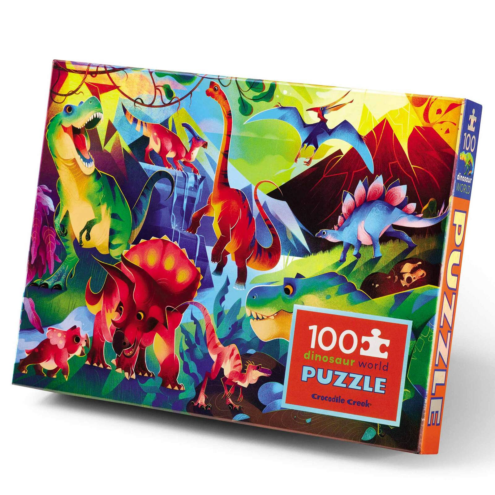 Crocodile Creek 100pc Holographic Dinosaur World