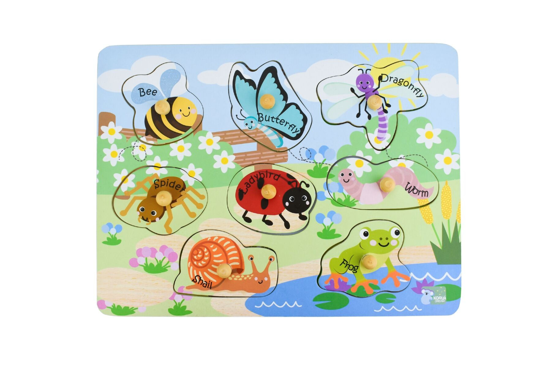 Koala Dream Insects and their Homes Peg Puzzle