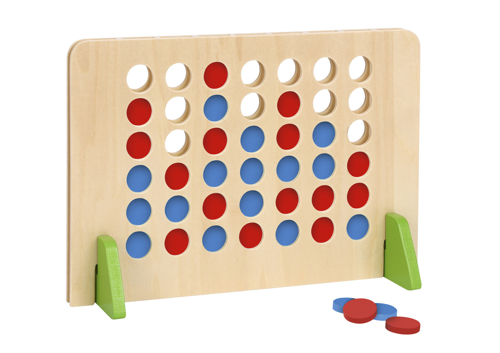 Tooky Toys Wooden Four in a Row Game