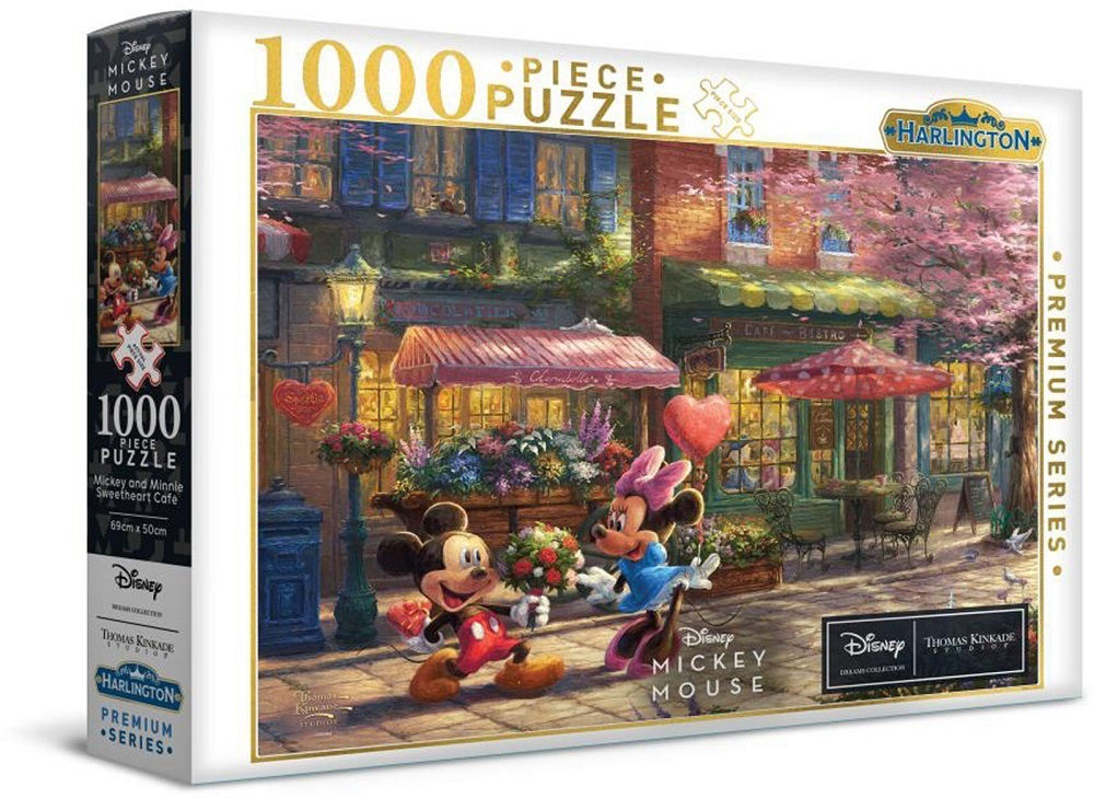 Harlington 1000pc Mickey and Minnie Sweetheart Cafe