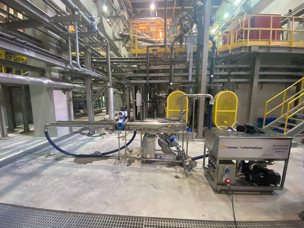Industrial automation machinery with pipes