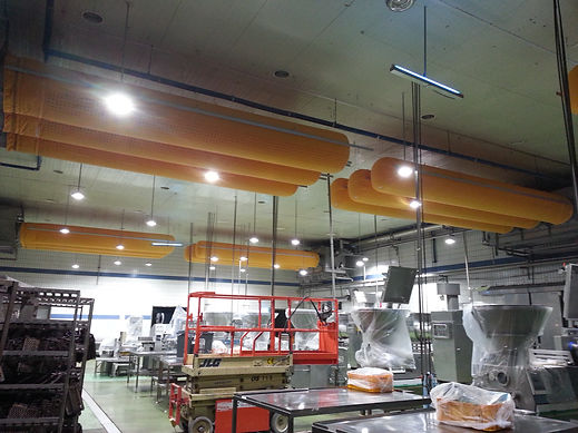 Food processing plant fabric duct fabric duct fiber duct AD Industry