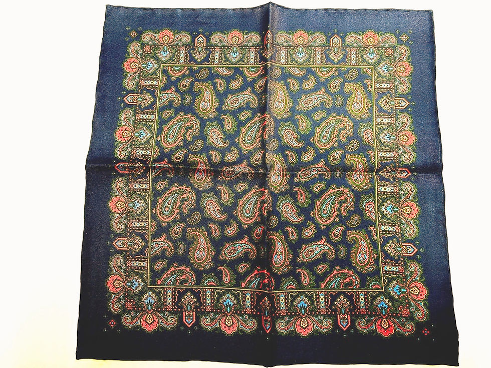 サムネイル： Classic Twill Paisley Pocket Chief Made in England  / 英国製　ペイズリーポケットチーフ