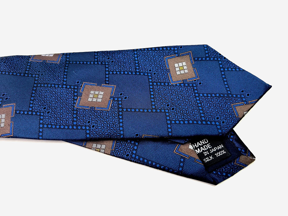 サムネイル： vintage geometric handmade tie/ ヴィンテージ　ジオメトリック　ハンドメイド　タイ