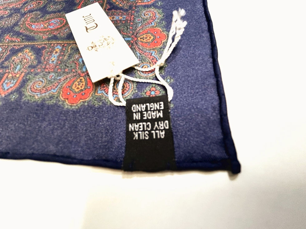 サムネイル： Classic Twill Paisley Pocket Chief Made in England  / 英国製　ペイズリーポケットチーフ