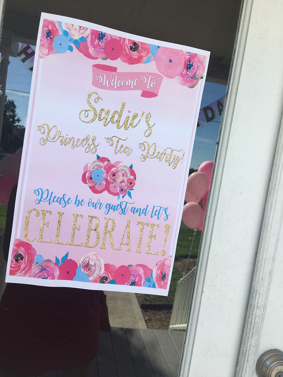 Princess Tea Party Sign