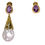 Thumbnail: Earrings "Lavedo" Amethyst Sapphire Barock Pearls