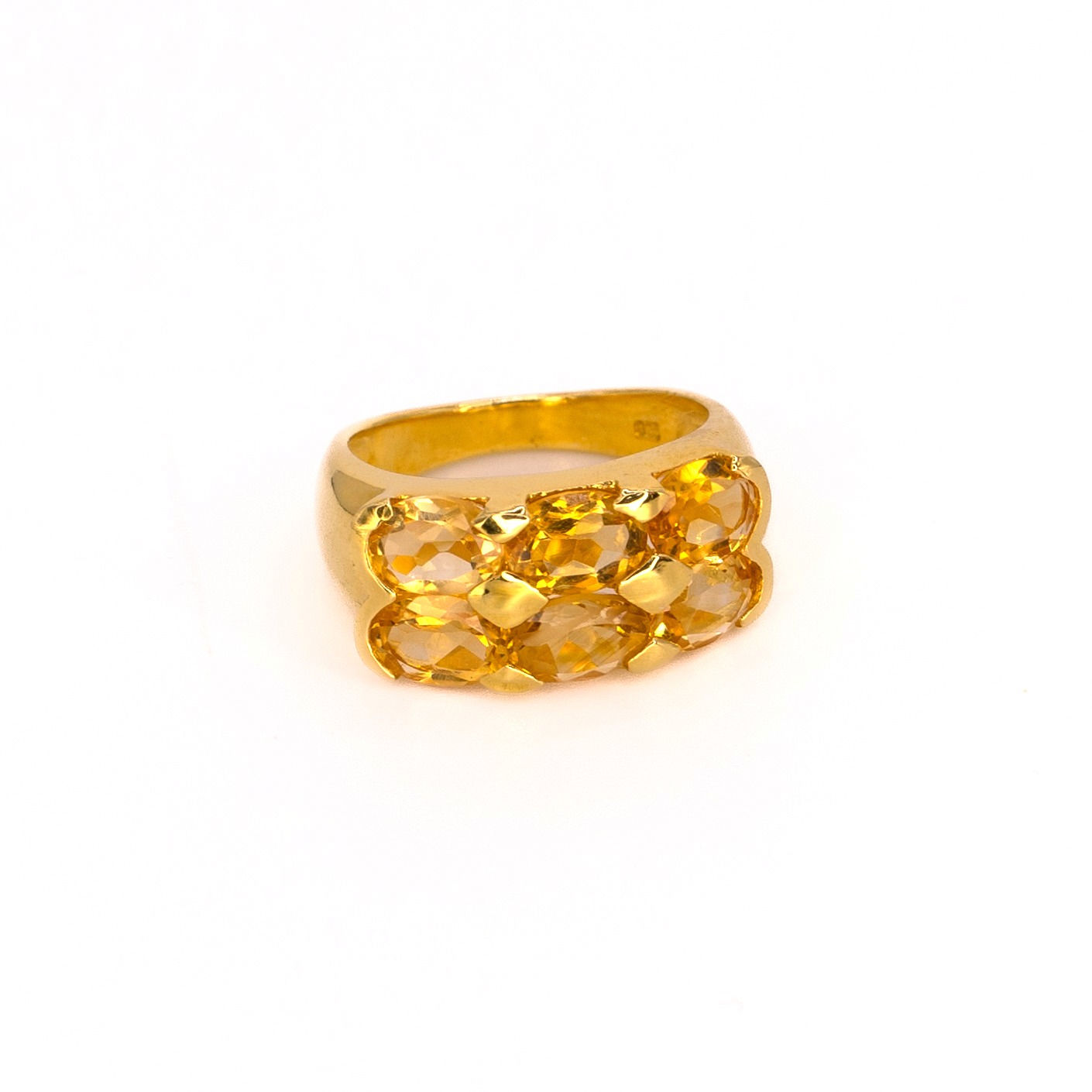 Ring "Pivu" Citrin Band Stacking