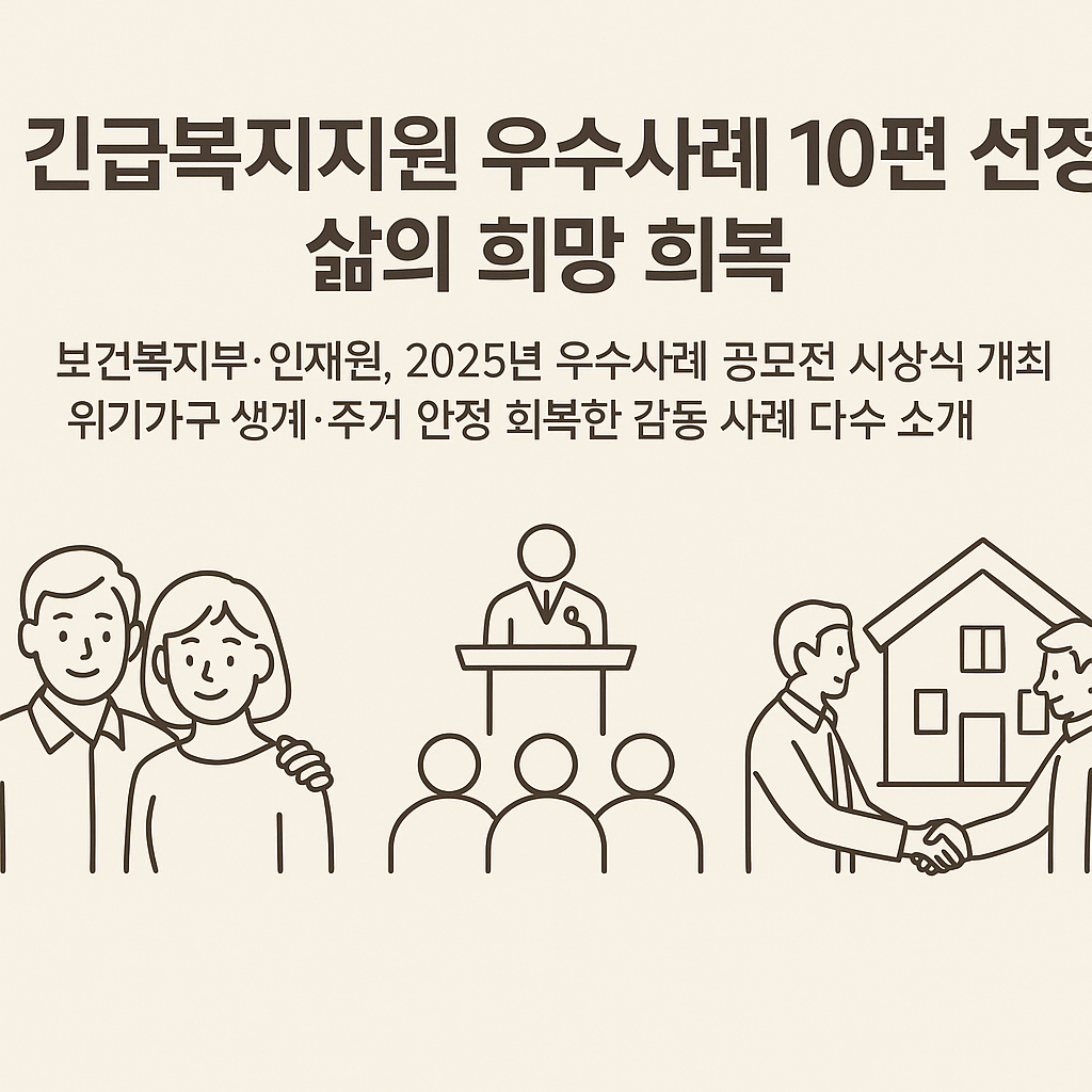 긴급복지지원 우수사례 10편 선정…삶의 희망 회복