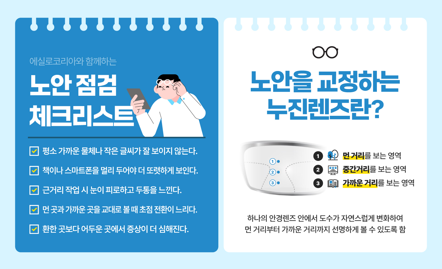 에실로코리아, 노안 관리와 누진렌즈 필요성 강조