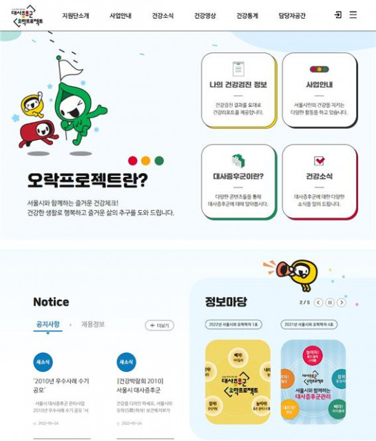 서울시 대사증후군관리사업지원단, 홈페이지 리뉴얼 오픈