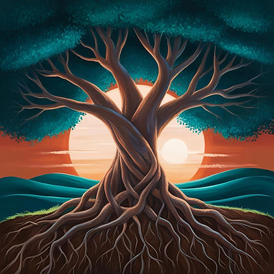 A strong tree with deep roots—symbolizing a workplace culture built on trust and integrity