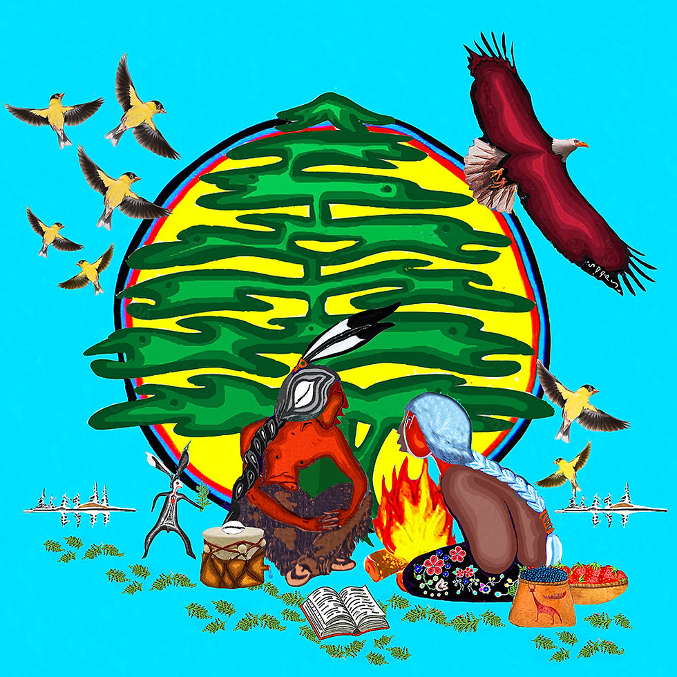 "The Grammar Dilemma" ©2025 Zhaawano Giizhik