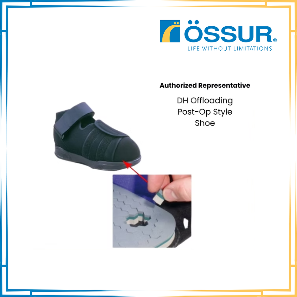 Össur DH Offloading Post-Op Style Shoe with internal adjustment