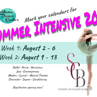 Save the Date - Summer Dance Intensive 2021