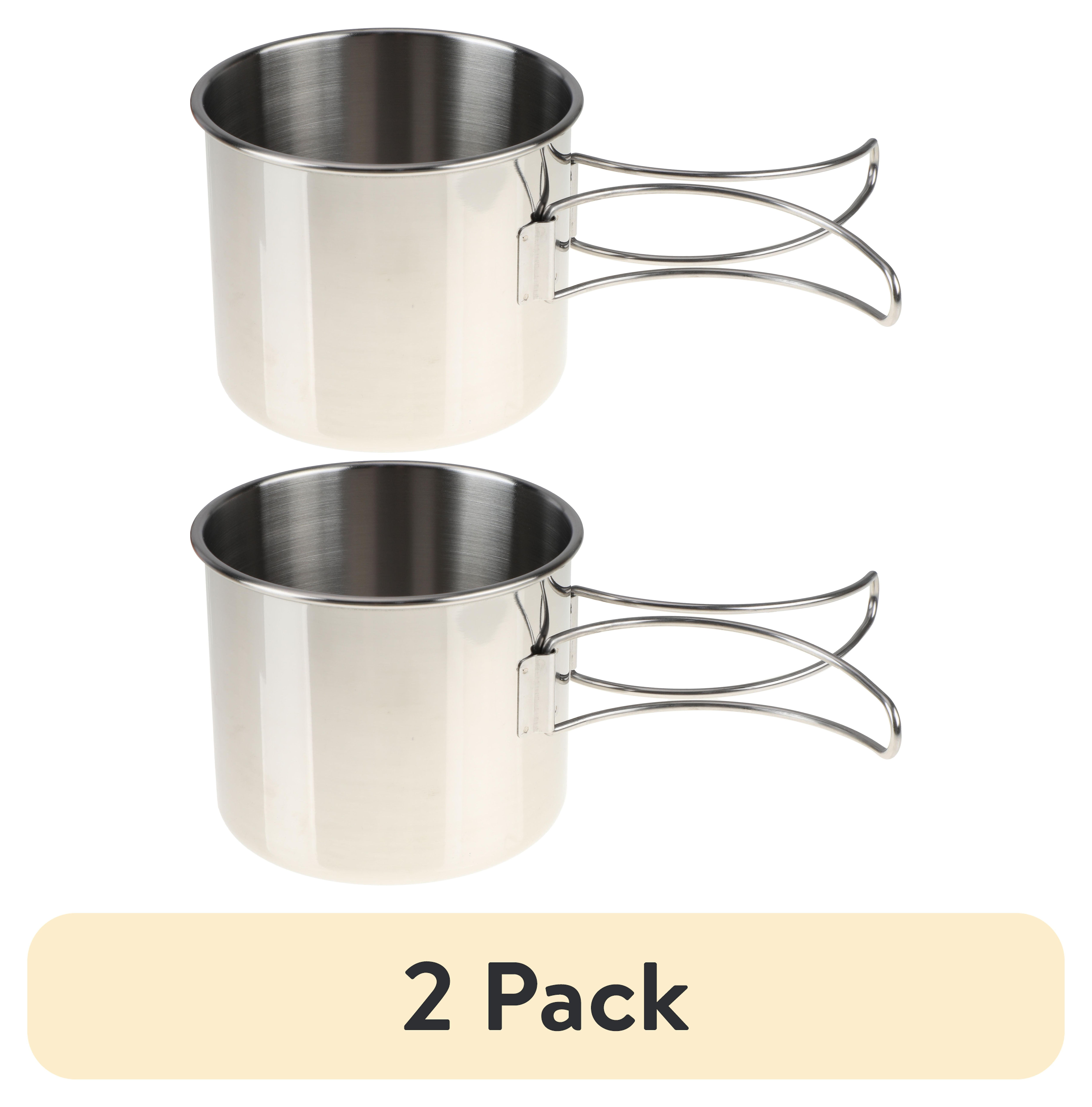 2-Pack 18 oz Stainless Steel Cups – Durable Outdoor Camping Drinkware