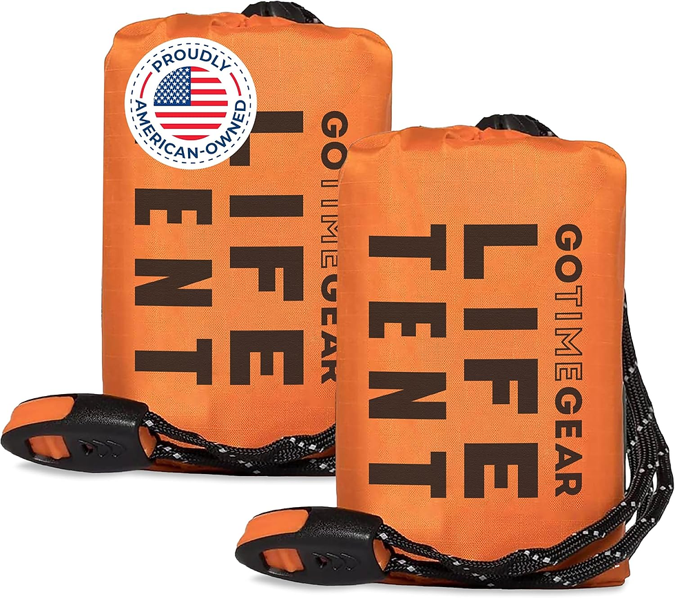 Thumbnail: 2-Person Mylar Survival Tube Tent with Paracord & Emergency Whistle