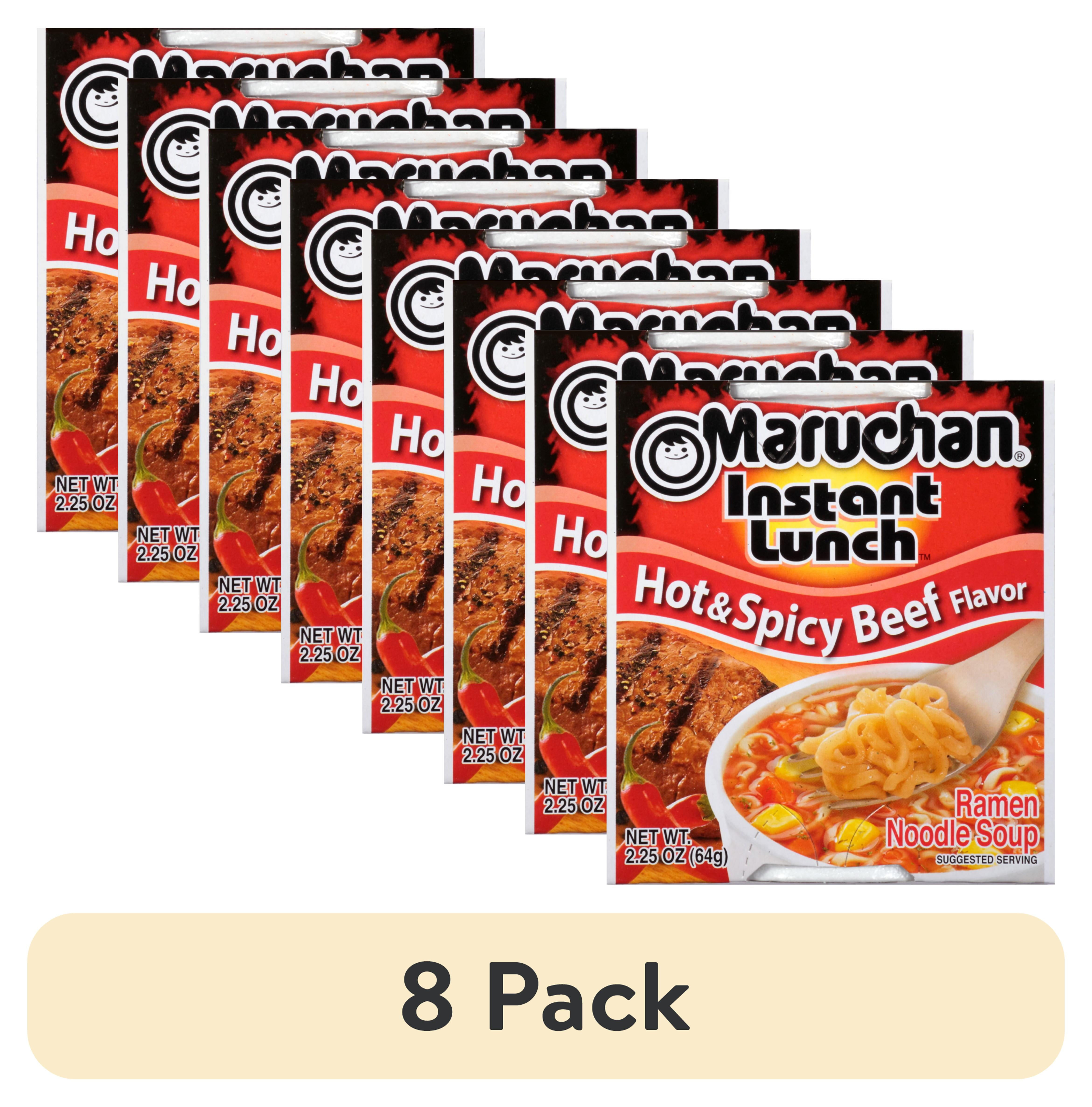 Hot & Spicy Beef Ramen 8-Pack – Instant Lunch Cups 2.25 oz, Shelf-Stable