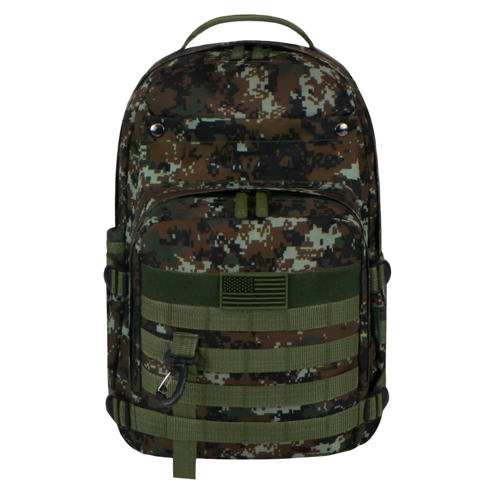 Expandable Assault Backpack, Tactical MOLLE Military Pack (Green ACU)