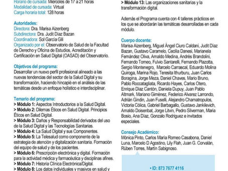 Reunión informativa: Programa de actualización en Salud Digital