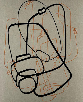 Stylo feutre  sur carton