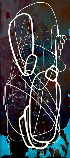Peinture synthétique, stylo feutre et acrylique sur carton | 28x61cm