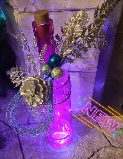 Lit Glass Bottle