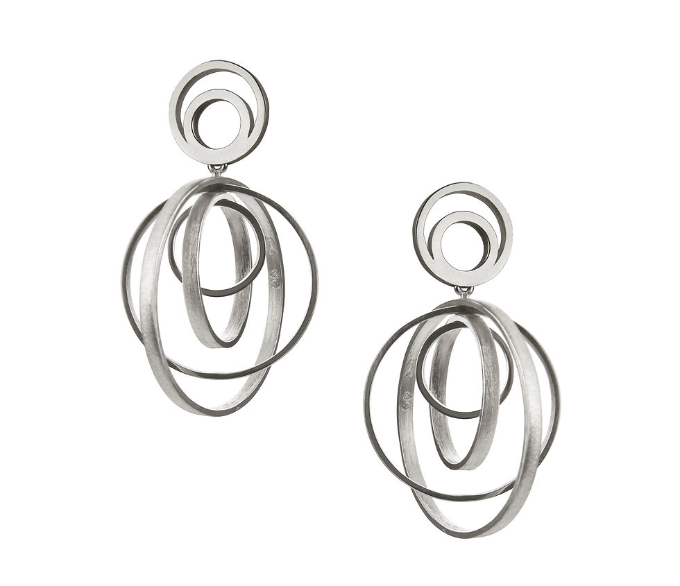 Miniatura: Círculos Earring in Silver or Gold Platead Silver