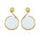 Miniatura: Black and White  Earring in Silver or Gold Plated Silver