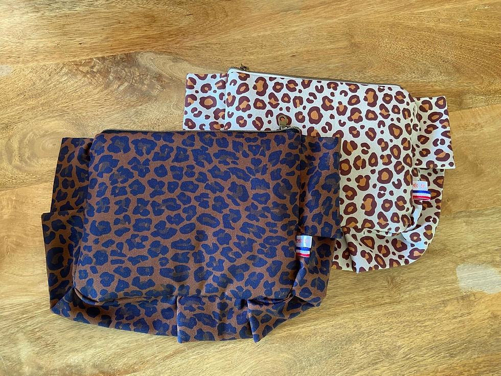 Miniature : Pochette accessoires ou maquillage léopard marron clair