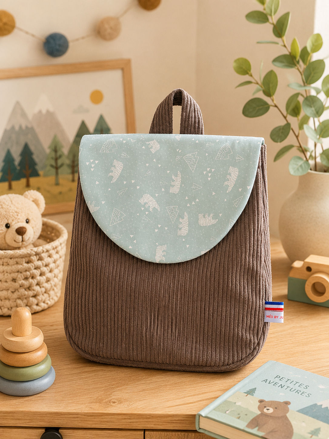 Sac crèche / école personnalisable ours polaire