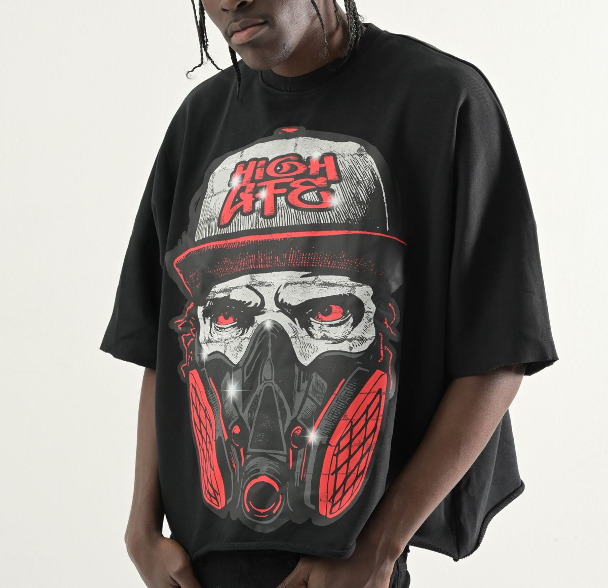 High Life Gas Mask Crop Tee