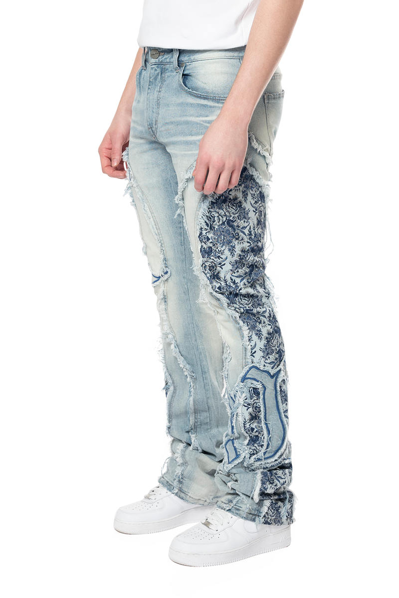 Thumbnail: TAPESTRY PANEL MONOGRAM STACK JEANS