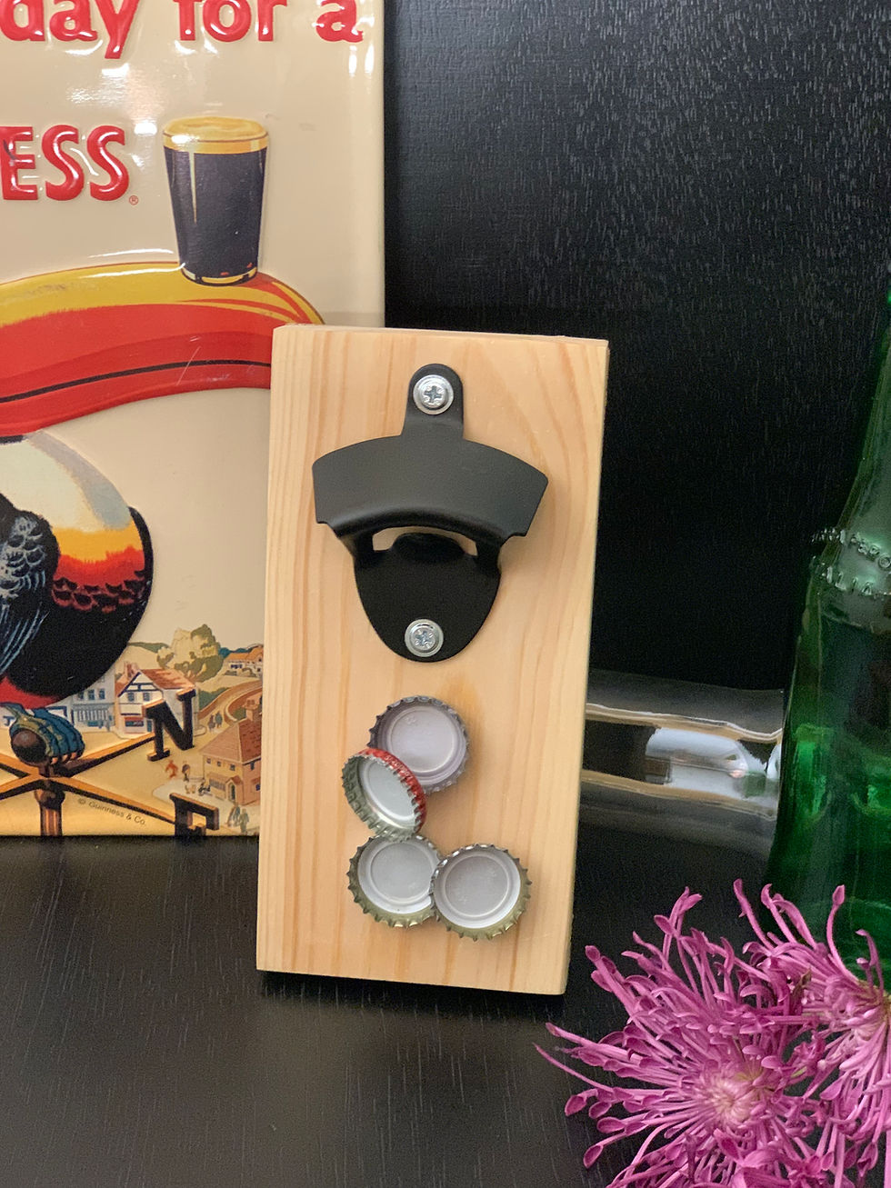 Magnetic rustic bottle opener