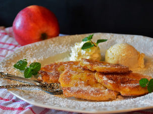 Beignets aux pommes sains