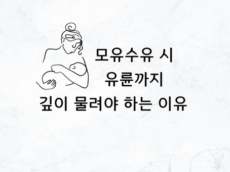 모유수유 시 유륜까지 깊이 물려햐 하는 이유