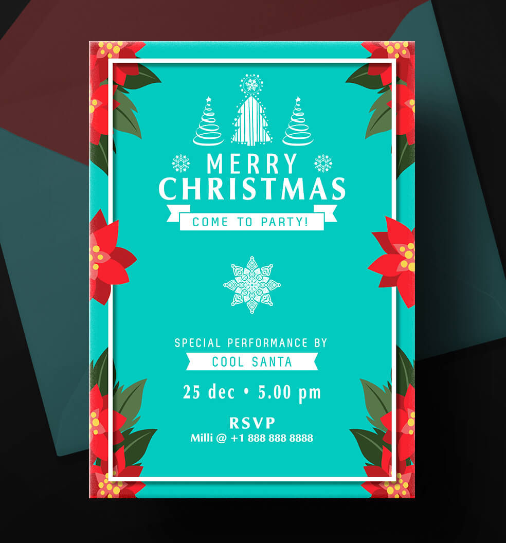 Merry Christmas Party Invitation Design