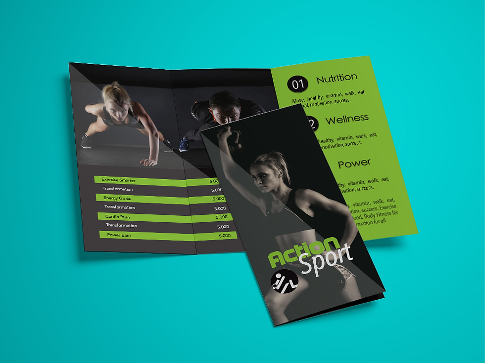 Miniatura: Action Sport Tri-fold Brochure Design