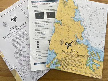 Three sailing charts displayed in a fan formation