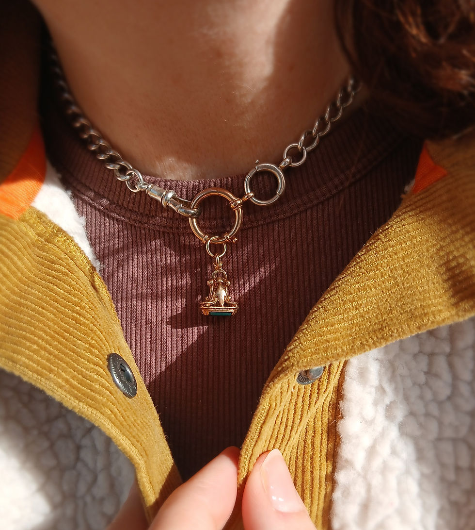 Thumbnail: Antique 9ct Gold & Bloodstone Fob 1904