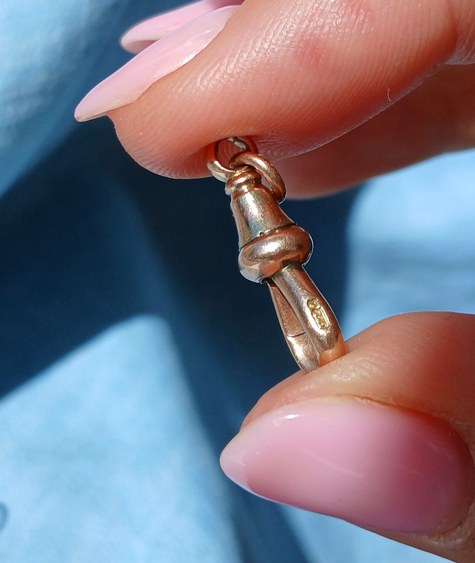 Thumbnail: Antique 9ct Gold Dog Clip Catch