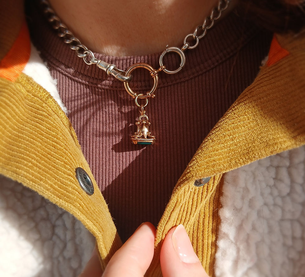 Thumbnail: Antique 9ct Gold & Bloodstone Fob 1904