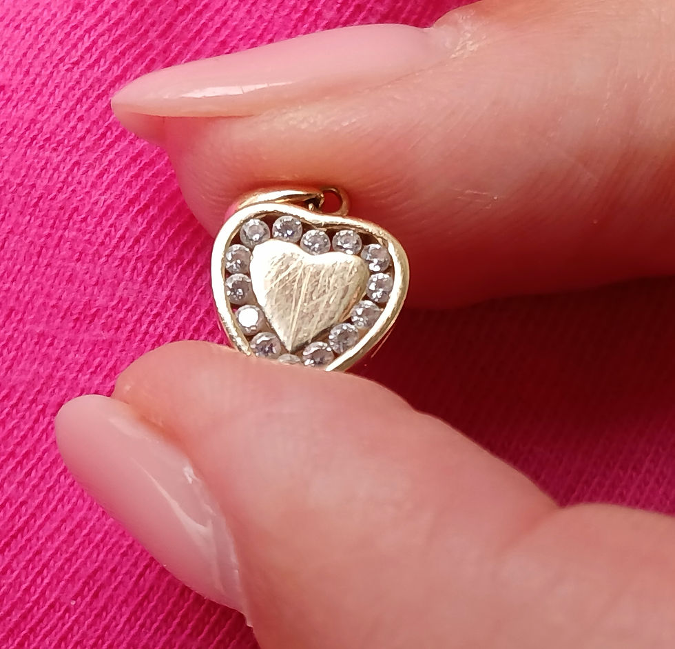 Thumbnail: Vintage 9ct Gold Heart Charm