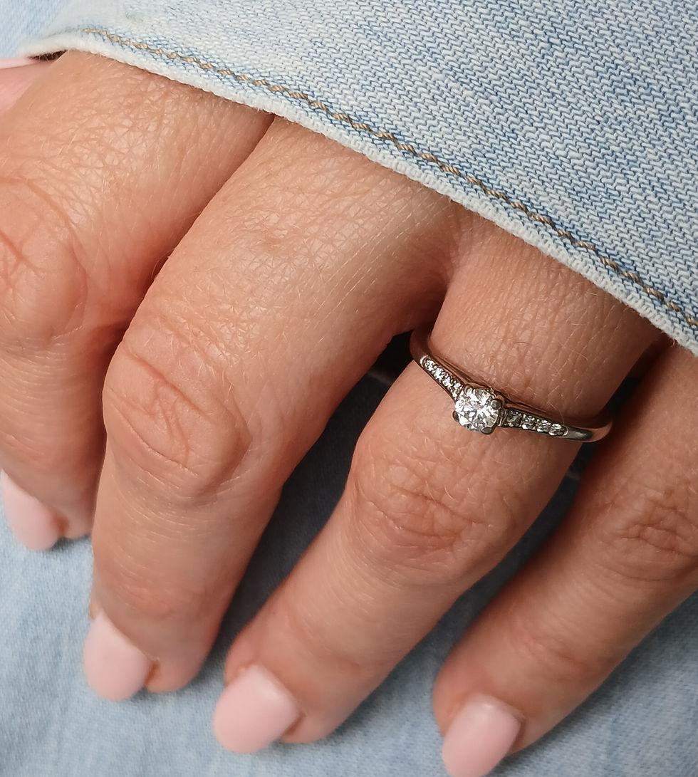 Thumbnail: Preloved 9ct White Gold Diamond Solitaire 