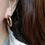 Thumbnail: Vintage 9ct Gold Chubby Oval Hoops
