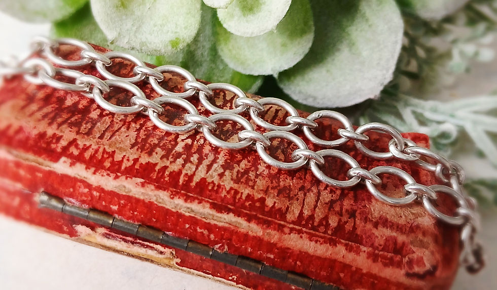 Thumbnail: Vintage Silver Cable Bracelet 