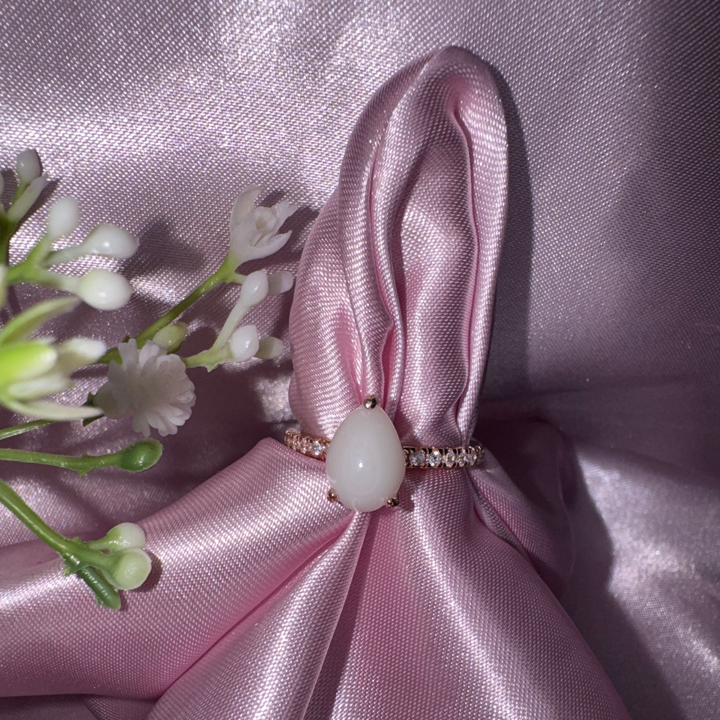 Teardrop With Diamond Band