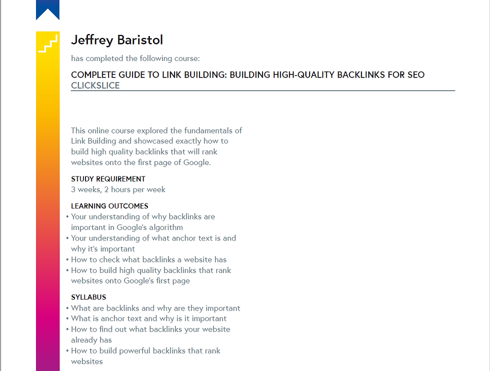 Course outline