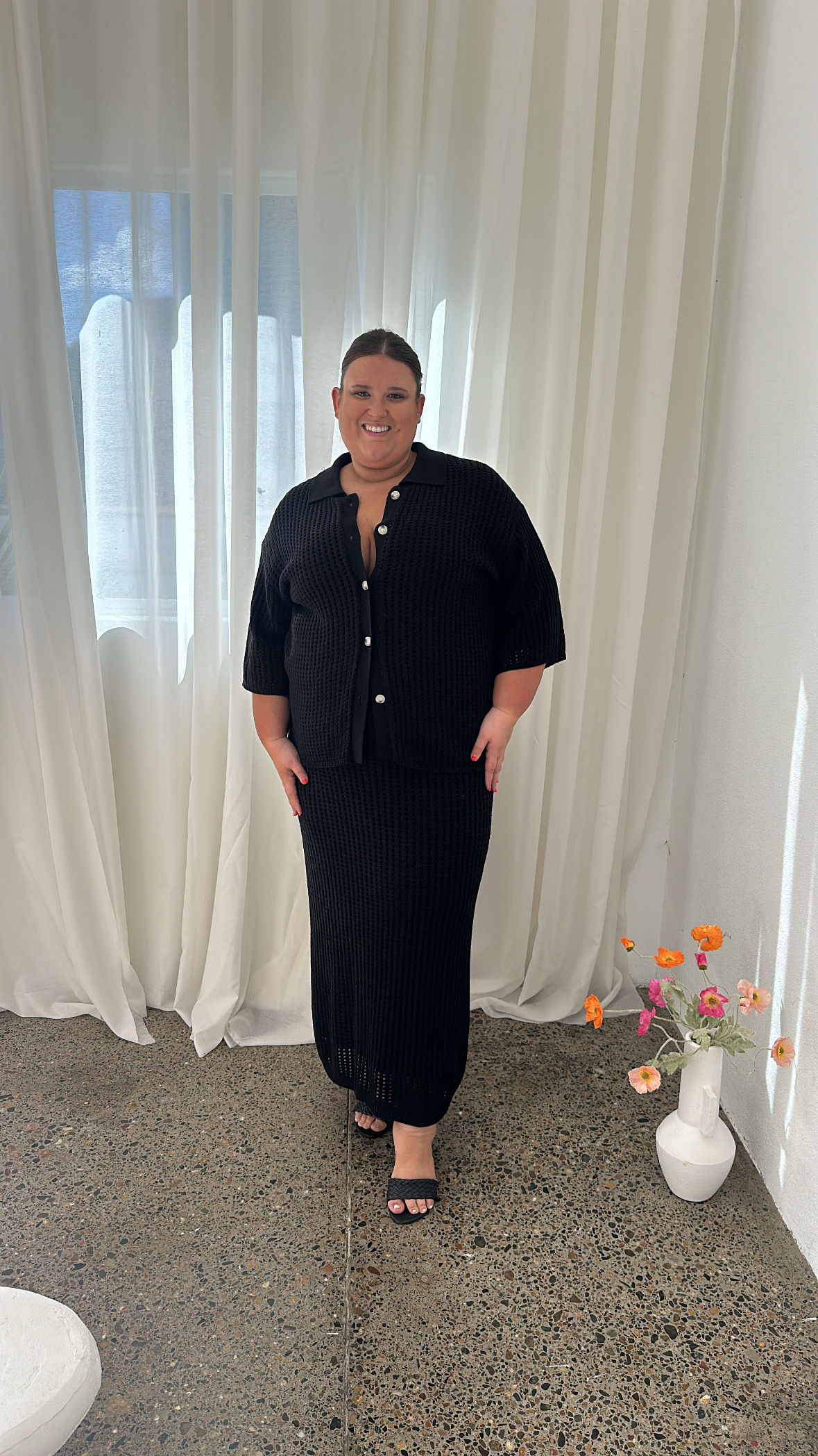 Mia Crochet Shirt & Maxi Skirt