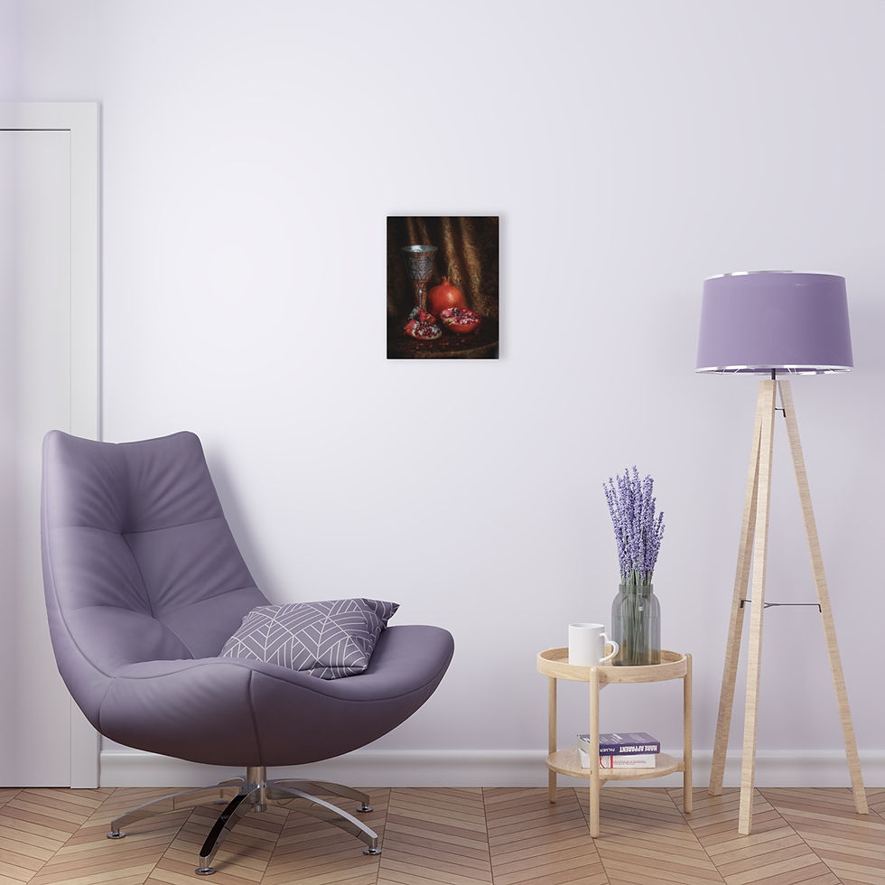 Thumbnail: Pomegranates still life Acrylic Print 